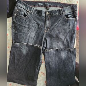 Lane Bryant Black Flare Wide Leg Jeans